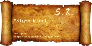 Sólyom Kitti névjegykártya